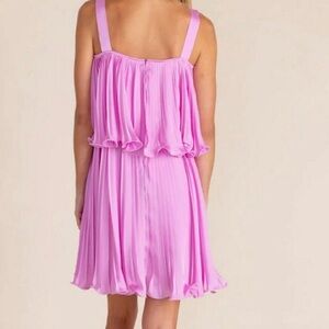Pleated Lilac Tank Mini Dress - Women's Summer Dress